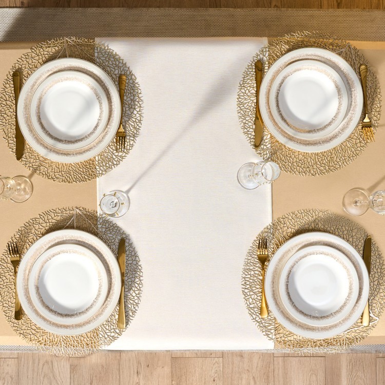 Дорожка на стол 45х300 cm  "феерия. золото", цвет: бежевый, tm lefard, полиэстер 100% Lefard (986-003-32)