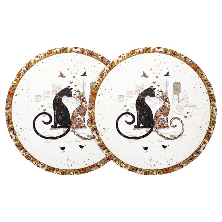 Набор подстановочных салфеток "парижские коты" из 2 шт., диаметр=38 см Lefard (771-146)