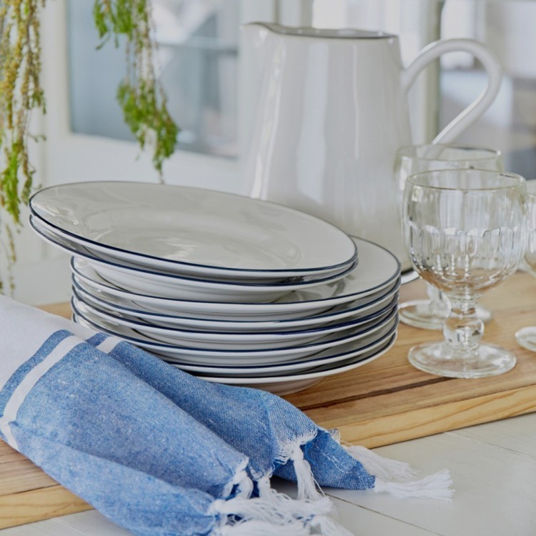 Тарелка ATP151-RED(ATP151-00721A), 14,8 см, керамика, White, red, Costa Nova