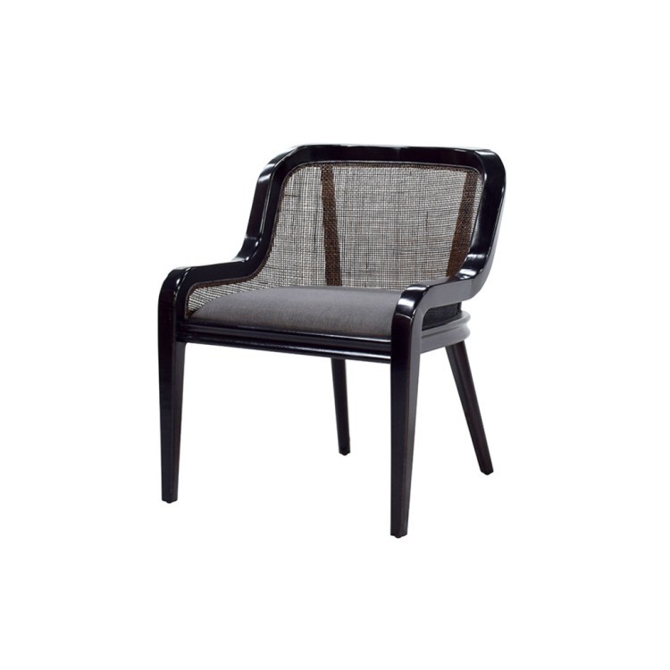 Полукресло MaylaChair, ротанг, текстиль, grey, ROOMERS FURNITURE