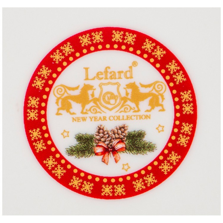 Блюдо-звезда lefard "дед мороз" 1300 мл 23х7 см красное Lefard (85-1635)