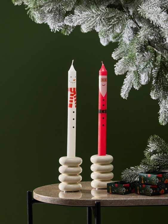 Набор из двух новогодних свечей Зимние Гости из коллекции new year essential, 25см (81001)