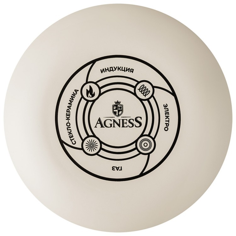 Кастрюля agness эмалированная с эмал.крышкой серия "снегири", 1.5 л, 16*10 см (943-108) 