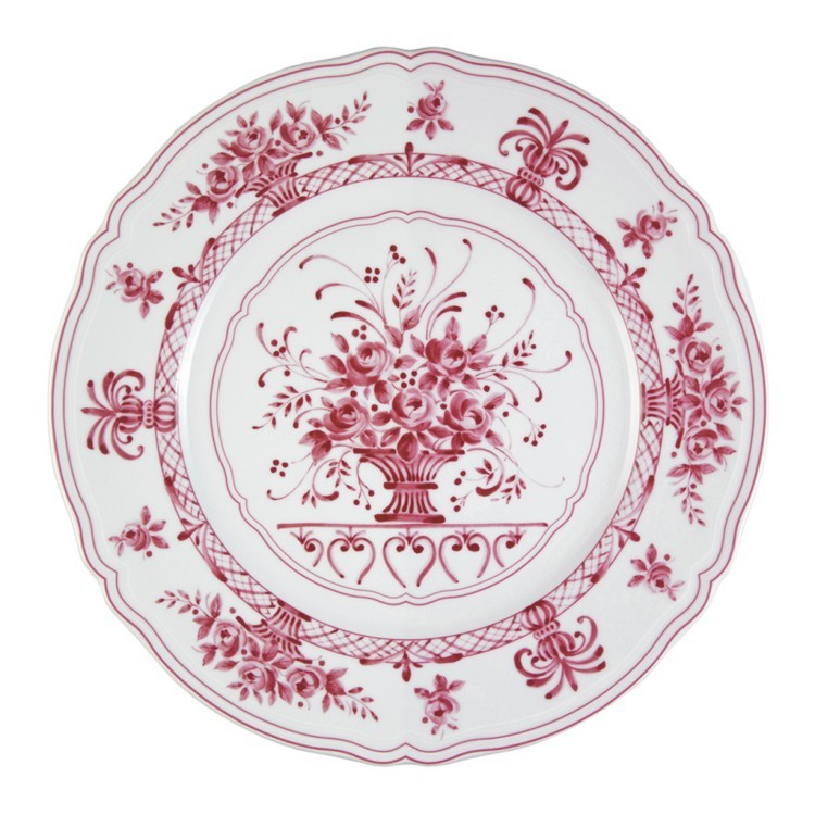 Тарелка LNAN032PO002205, 20,5 см, фарфор, white, pink, LE COQ