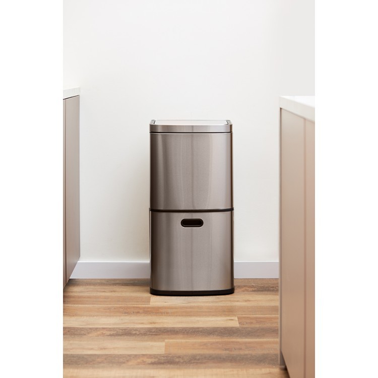 Контейнер мусорный с 2-мя отделениями smart bin, сенсорный, 60 л (78739)
