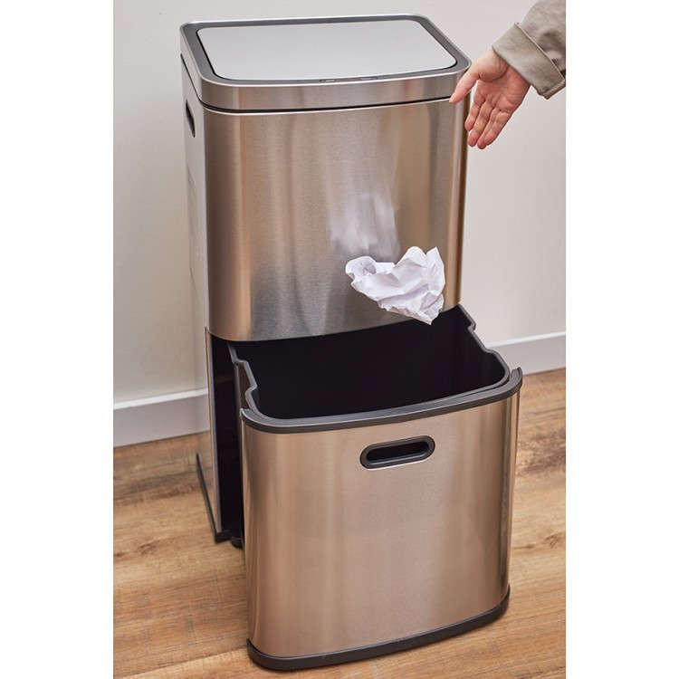 Контейнер мусорный с 2-мя отделениями smart bin, сенсорный, 60 л (78739)