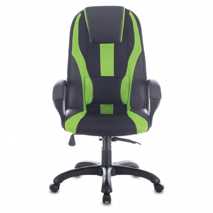 Кресло компьютерное Brabix Premium Rapid GM-102 до 180 кг экокожа/ткань черно-зеленое 532419 (1) (84667)