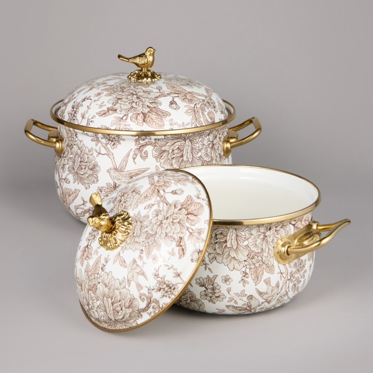Набор кастрюль agness эмалированных серия "royal garden", 4пр. 2,1л и 3,8л Agness (950-601) Набор кастрюль agness эмалированных серия "royal garden", 4пр. 2,1л и 3,8л Agness (950-601)