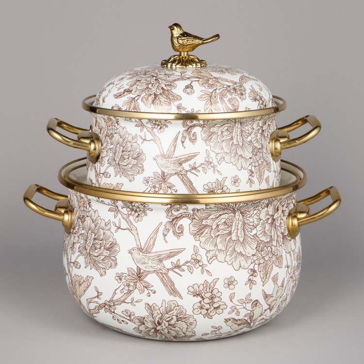 Набор кастрюль agness эмалированных серия "royal garden", 4пр. 2,1л и 3,8л Agness (950-601) Набор кастрюль agness эмалированных серия "royal garden", 4пр. 2,1л и 3,8л Agness (950-601)