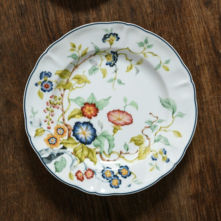 Тарелка LFLO032BL002205, 20.5, фарфор, white, blue, LE COQ Тарелка LFLO032BL002205, 20.5, фарфор, white, blue, LE COQ