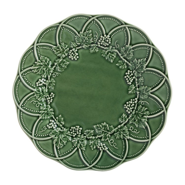 Тарелка "охота" диаметр=28 см.зеленая без упаковки Faiancas Artisticas (672-029) 