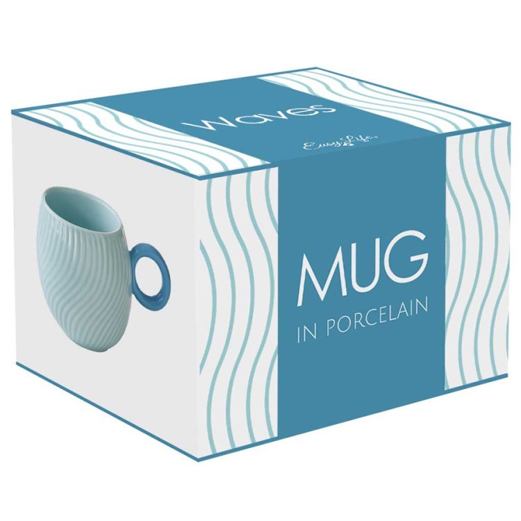 Кружка waves, 350 мл, голубая (80327)