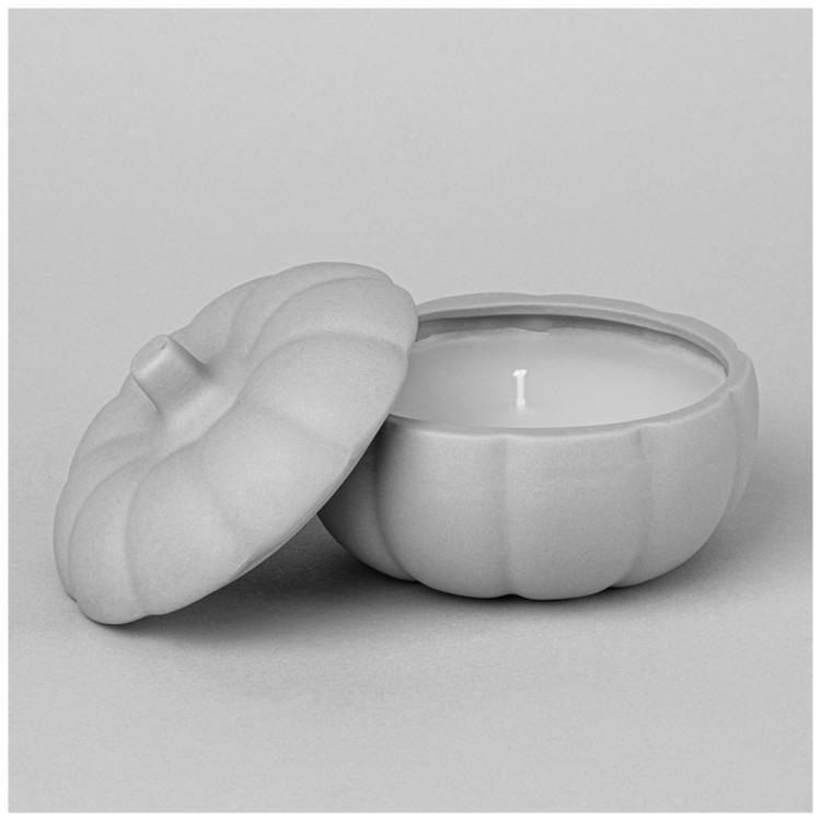 Свеча "тыква" ароматическая интерьерная 320мл цвет : серый Lefard (374-125)