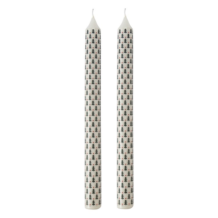 Набор из двух новогодних свечей Зимний Лес из коллекции new year essential, 25см (81002)