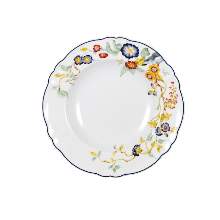 Тарелка LFLO032BL004230, фарфор, white, blue, LE COQ Тарелка LFLO032BL004230, фарфор, white, blue, LE COQ