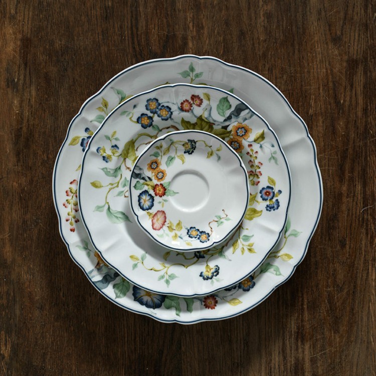 Тарелка LFLO032BL004230, фарфор, white, blue, LE COQ Тарелка LFLO032BL004230, фарфор, white, blue, LE COQ