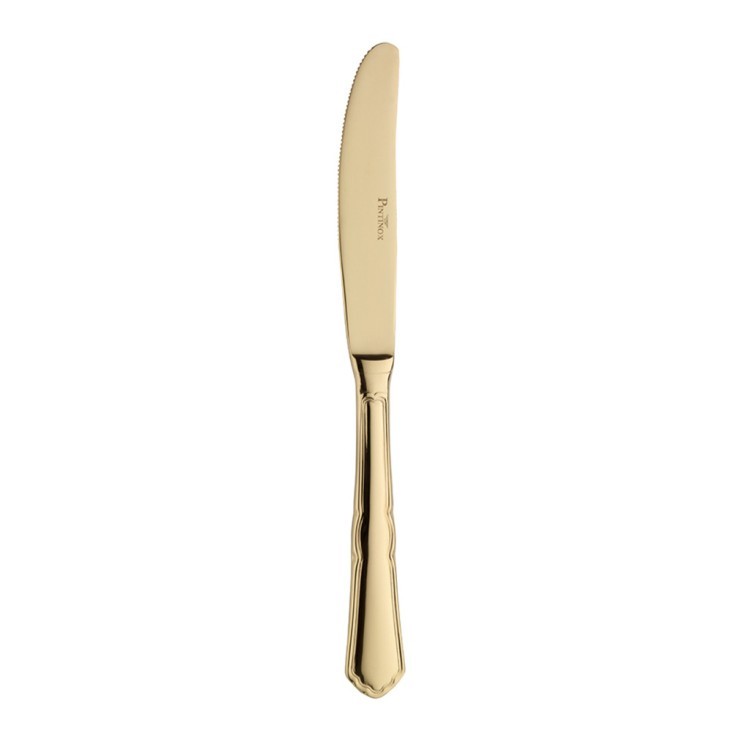 Нож столовый 08A00003, нержавеющая сталь 18/10, PVD, gold, PINTINOX