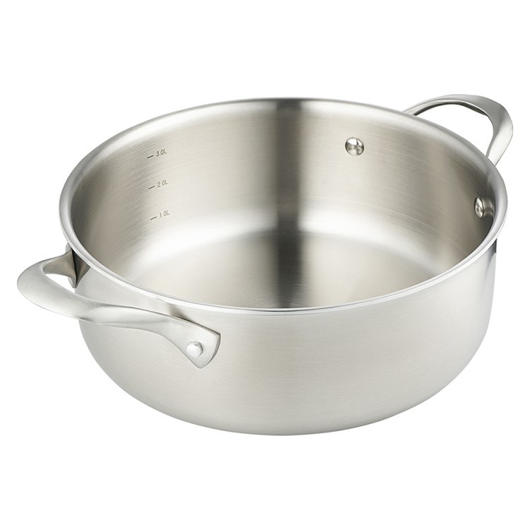 Кастрюля с крышкой 3ply etalon, D24 см, 4 л (77004)