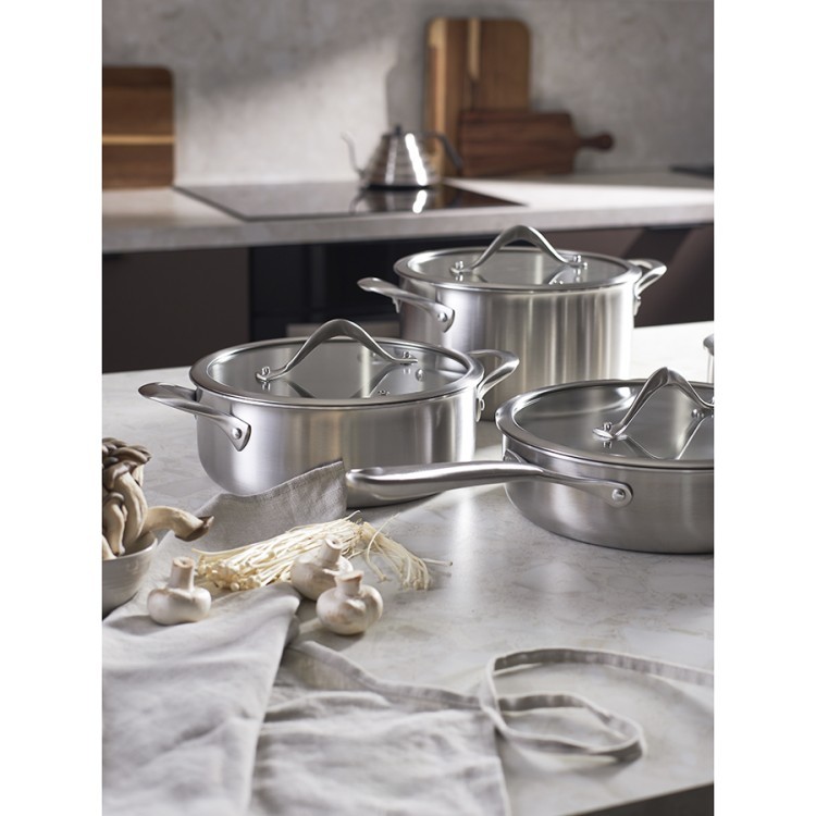 Кастрюля с крышкой 3ply etalon, D24 см, 4 л (77004)