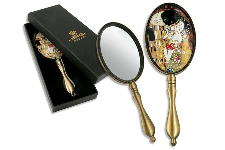 Зеркало ручное в подарочной упаковке, Г. Климт, Поцелуй Carmani ( CAR013-0101 )