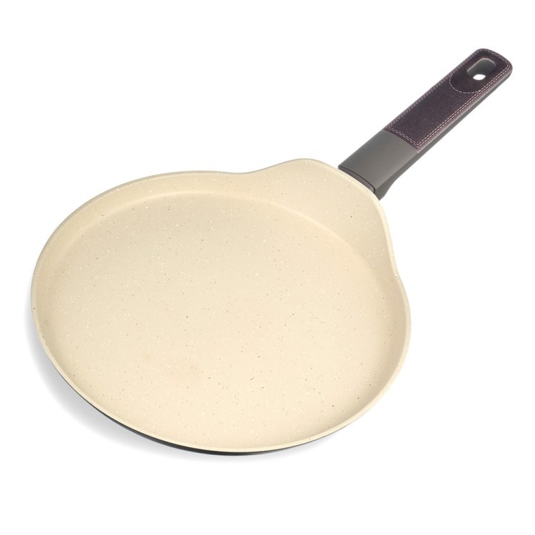 Сковорода блинная с антипригарным покрытием pfluon marble, 24*4,3 см Agness (902-107)