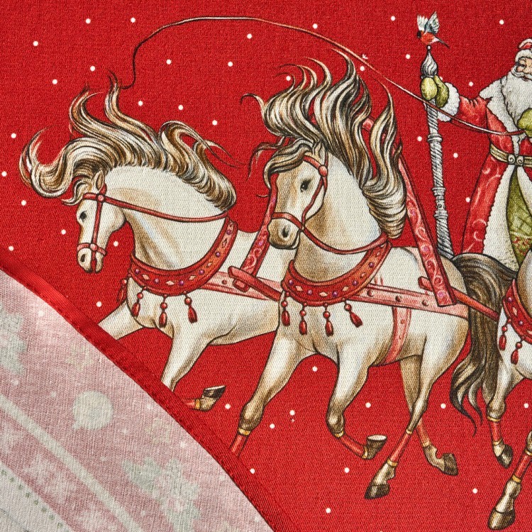 Скатерть круглая  "с новым годом"150 см  ,красный, 100% хлопок ,твил Lefard (850-763-24) Скатерть круглая  "с новым годом"150 см  ,красный, 100% хлопок ,твил Lefard (850-763-24)