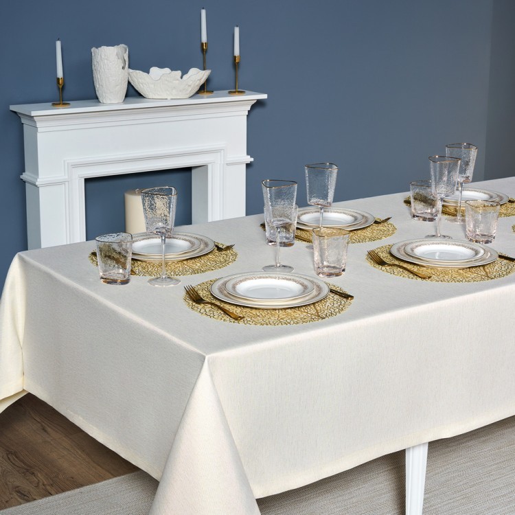 Скатерть  160х300 cm прямоугольная, "феерия. золото", цвет: бежевый, tm lefard, полиэстер 100% (кор= Lefard (986-003-22)