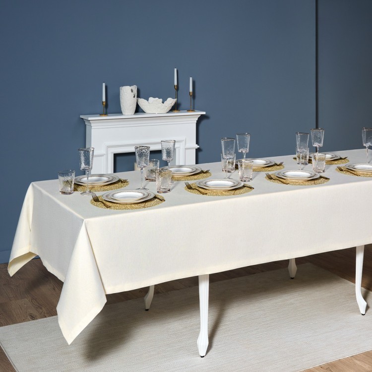 Скатерть  160х300 cm прямоугольная, "феерия. золото", цвет: бежевый, tm lefard, полиэстер 100% (кор= Lefard (986-003-22)