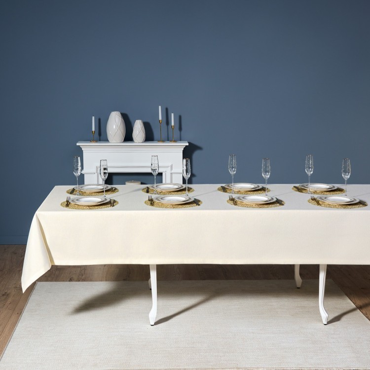 Скатерть  160х300 cm прямоугольная, "феерия. золото", цвет: бежевый, tm lefard, полиэстер 100% (кор= Lefard (986-003-22)