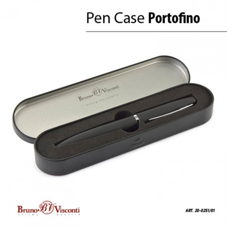 Ручка подарочная шариковая BRUNO VISCONTI Portofino 1 мм футляр синяя 20-0251-01/01 144187 (1) (92720)