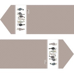 Дорожка на стол "family farm", 45х215см, капучино, кайма 100% хлопок,твил Lefard (850-749-34)