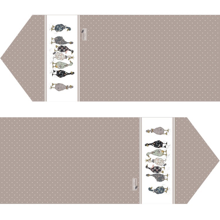 Дорожка на стол "family farm", 45х215см, капучино, кайма 100% хлопок,твил Lefard (850-749-34)