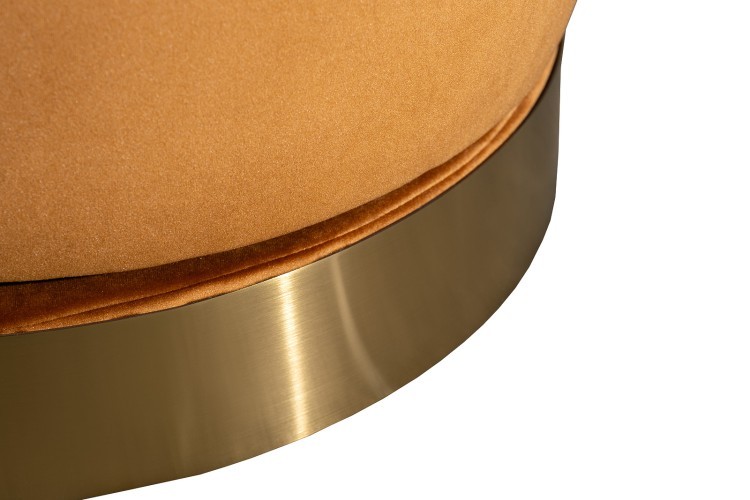 Кресло Наполи(Napoli) вращающееся, велюр принт Pad32+Latt-ORANG 76*76*76см (TT-00016897)