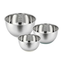 Набор стальных мисок balance с крышками и терками, 1,5 л/3 л/ 5 л (80307)