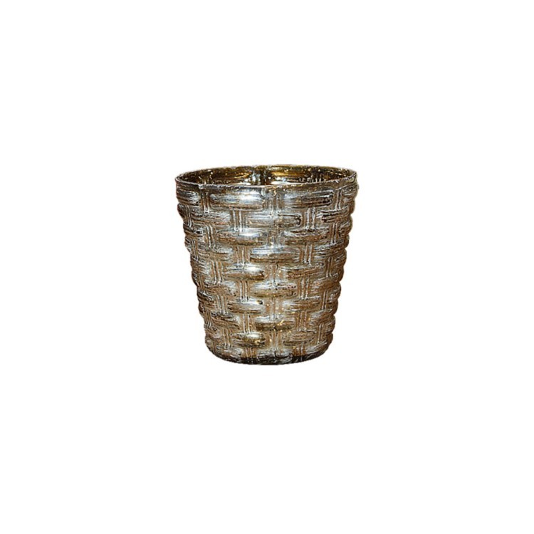 Подсвечник HD-AM378, 15, стекло, Antique silver, ROOMERS FURNITURE