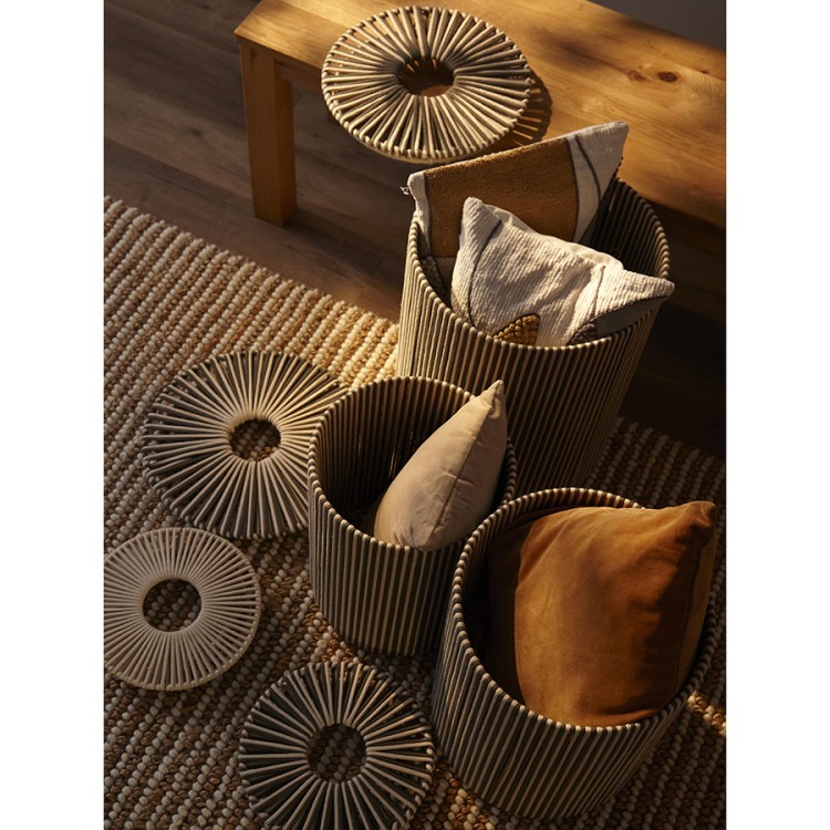 Корзина плетеная dholak grey из коллекции ethnic, размер s (77215) Корзина плетеная dholak grey из коллекции ethnic, размер s (77215)