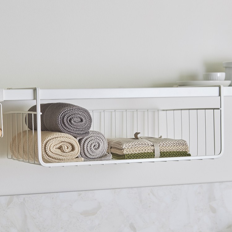 Набор из трех вязаных салфеток для уборки и мытья посуды бежевого и оливкового цветов из коллекции essential, 28х28 см (76779)