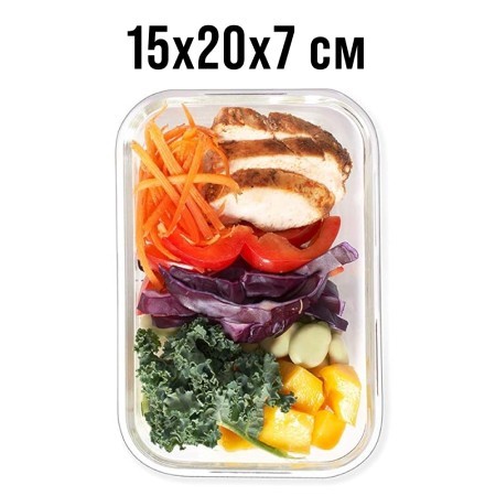 Контейнер 1л стекло с ложкой и вилкой Mayer&Boch (31191)