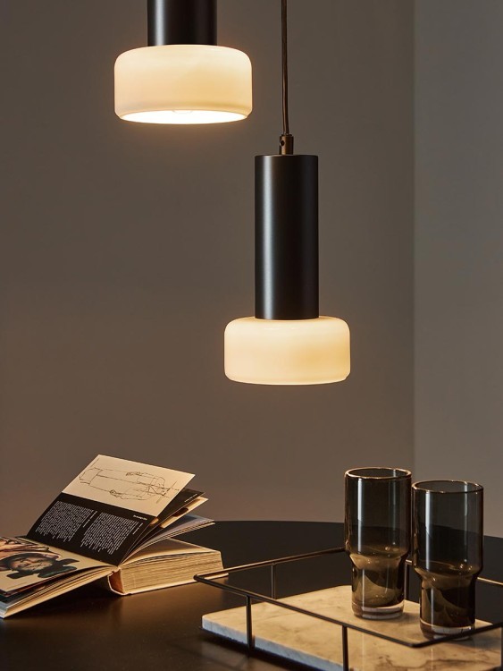 Светильник подвесной каскадный fungus, D15х25 см, 3 плафона, белый/черный (77493)