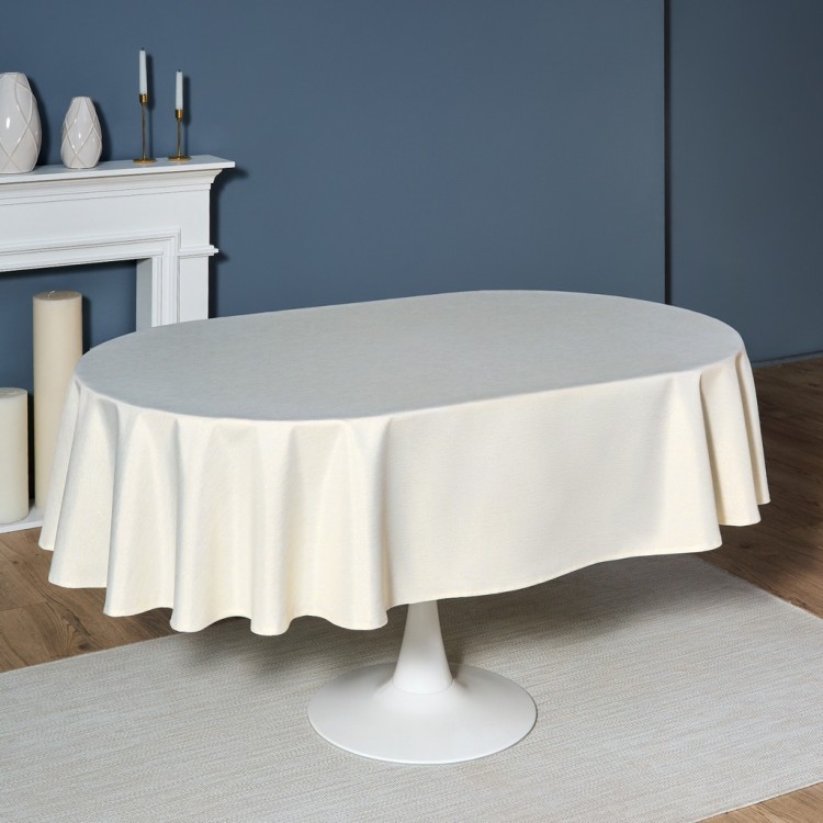 Скатерть  160х220 cm овальная, "феерия. золото", цвет: бежевый, tm lefard, полиэстер 100% (кор=20шт. Lefard (986-003-28)