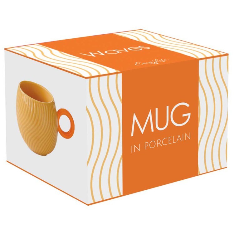 Кружка waves, 350 мл, оранжевая (80329)