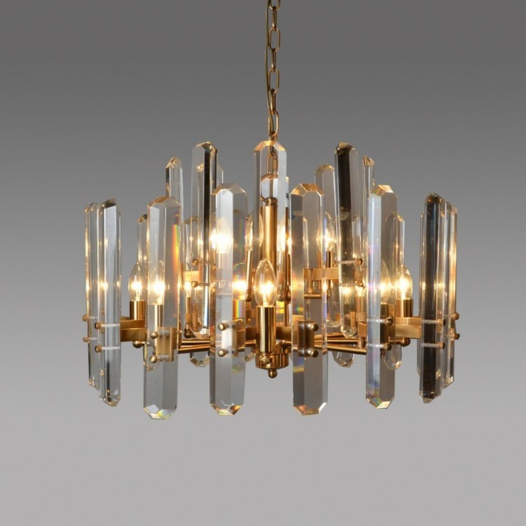 Люстра MD3274-12, каркас металл, стекло, Golden leaf, ROOMERS FURNITURE