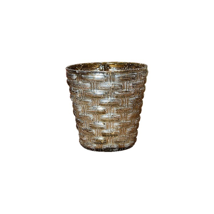 Подсвечник HD-AM379, стекло, Antique silver, ROOMERS FURNITURE