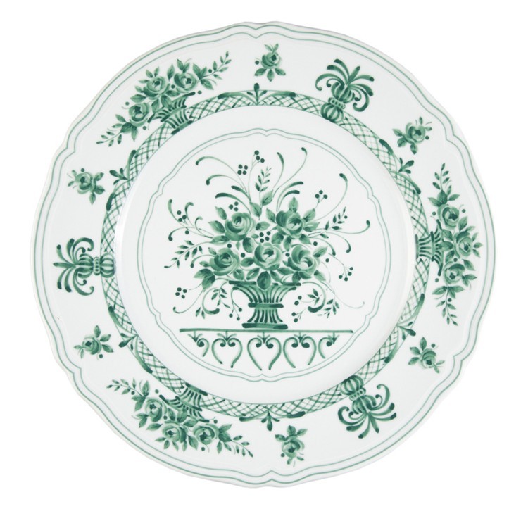 Тарелка LNAN032VD002205, 20.5, фарфор, white, green, LE COQ
