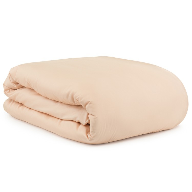 Комплект постельного белья двуспальный из сатина бежево-розового цвета из коллекции essential (70513)