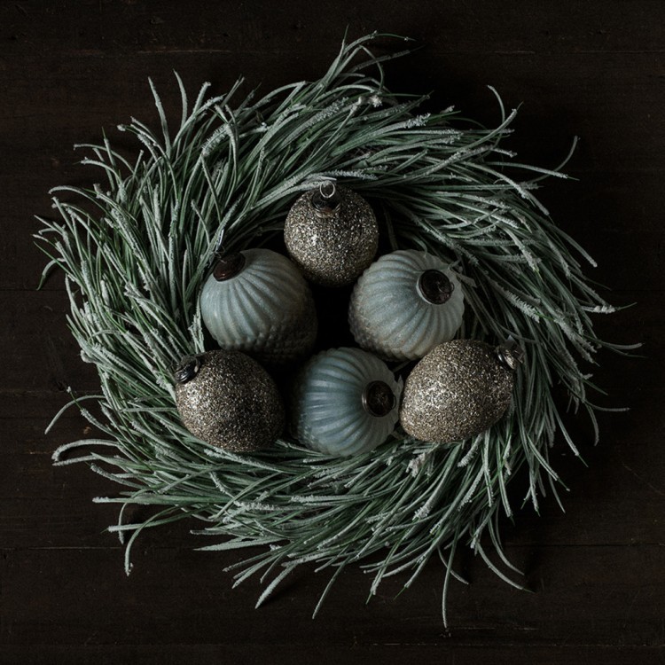 Новогодняя игрушка шишка G19644, стекло, silver, ROOMERS FURNITURE