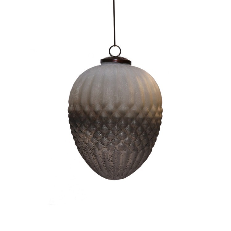 Новогодняя игрушка шишка G19644, стекло, silver, ROOMERS FURNITURE