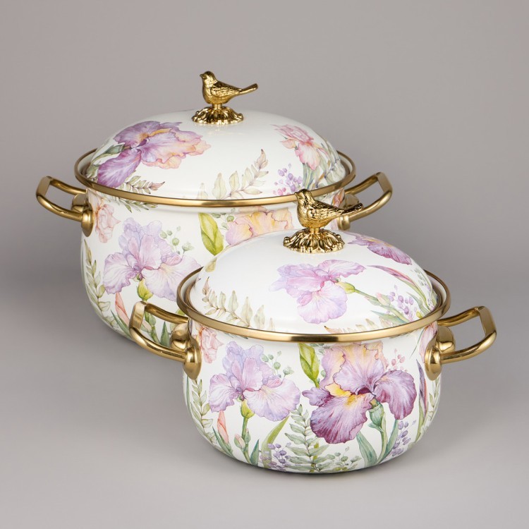 Набор кастрюль agness эмалированных серия "irises", 4пр. 2,1л и 3,8л Agness (950-603) Набор кастрюль agness эмалированных серия "irises", 4пр. 2,1л и 3,8л Agness (950-603)