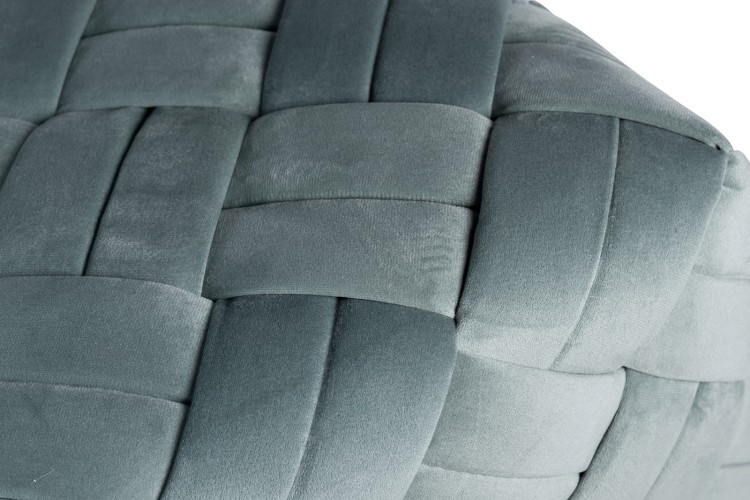 Банкетка плетеная велюр мятный 43*43*44см (TT-00006388)