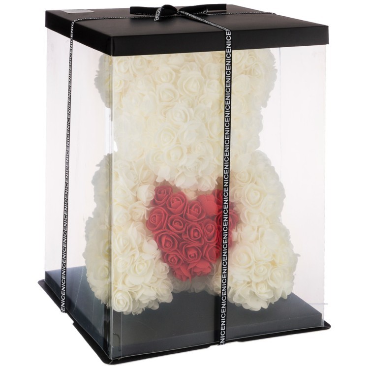 Декоративное изделие"медвежонок из роз с сердцем" 40 см Huajing Plastic (192-510)